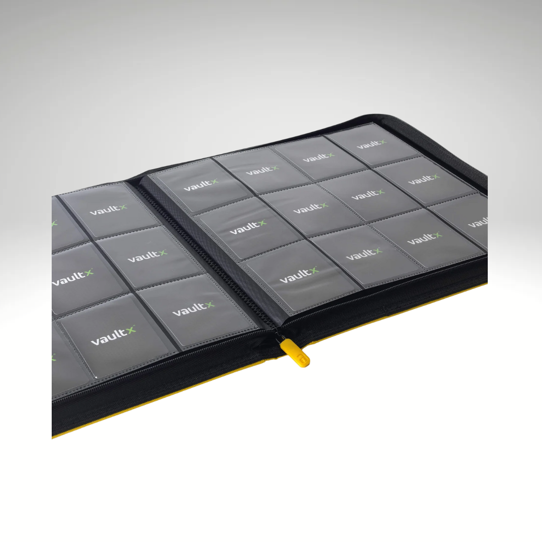 VaultX 12-Pocket Exo-Tec Zip Binder - Sunrise Yellow
