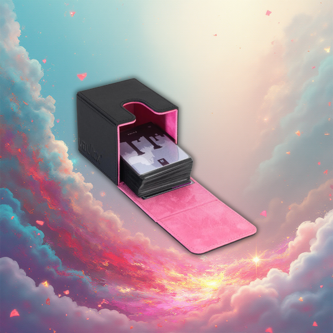 VaultX Toploading Deck Box 80+ - Black/Electric Pink