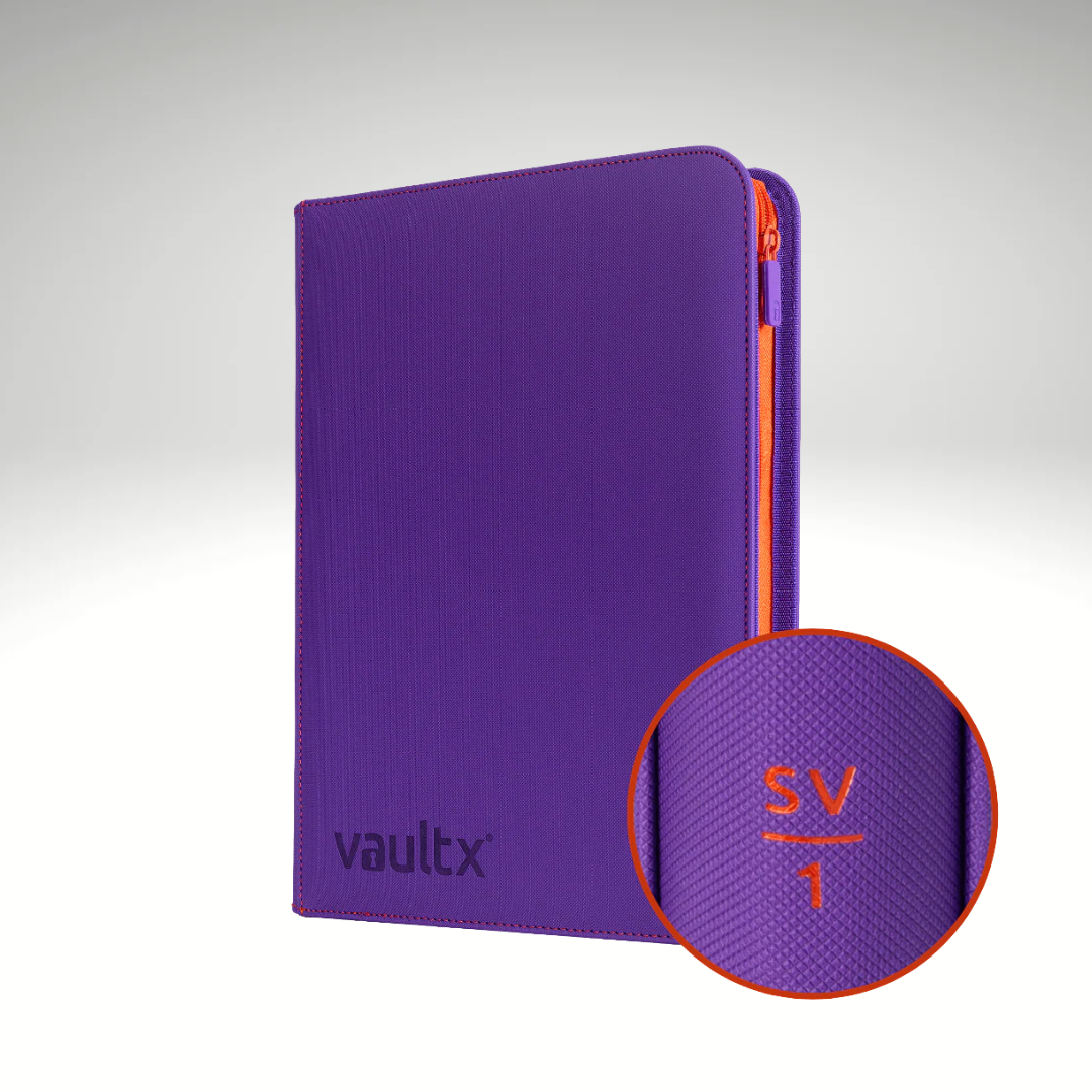 VaultX 9-Pocket Exo-Tec Zip Binder - SV1 (Karmesin & Purpur)