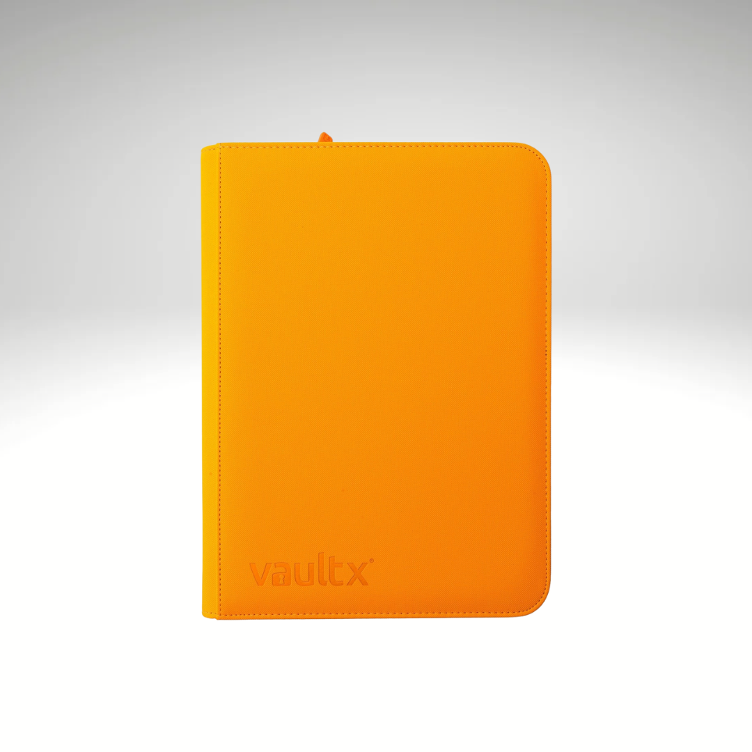 VaultX 4-Pocket Exo-Tec Zip Binder - Neon Orange