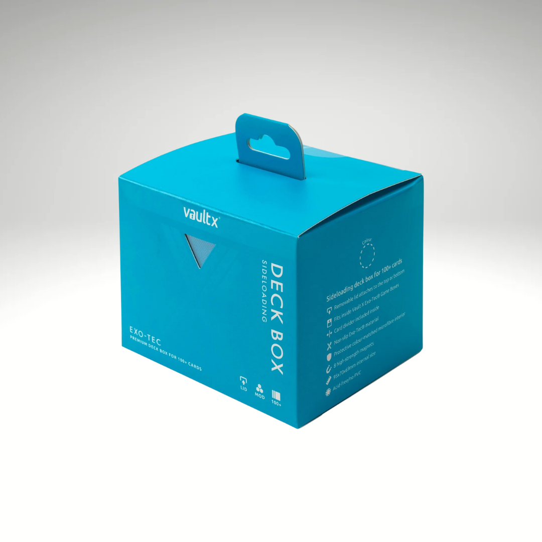 VaultX Sideloading Deck Box 100+ - Neon Blue