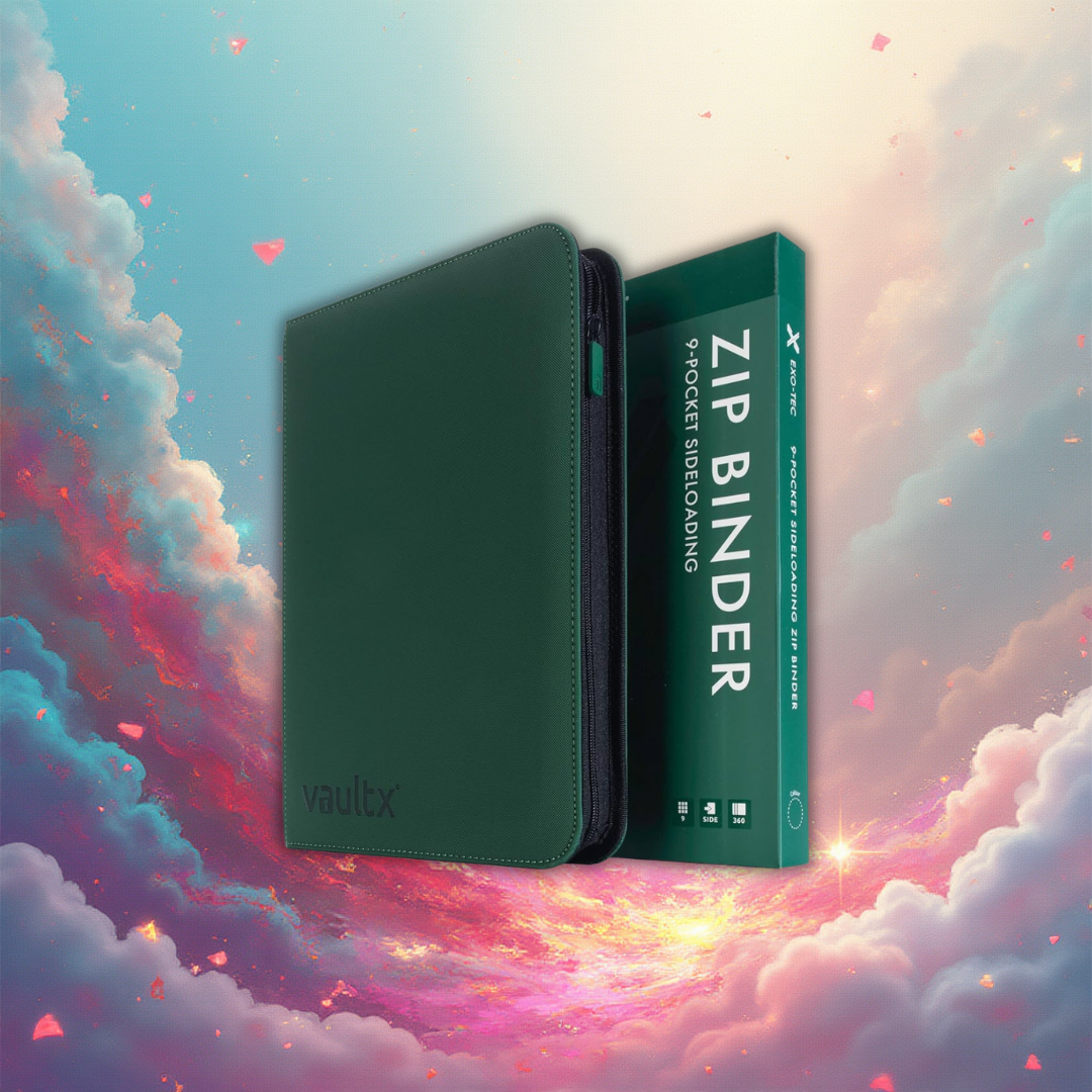 VaultX 9-Pocket Zip Binder - Forest Green