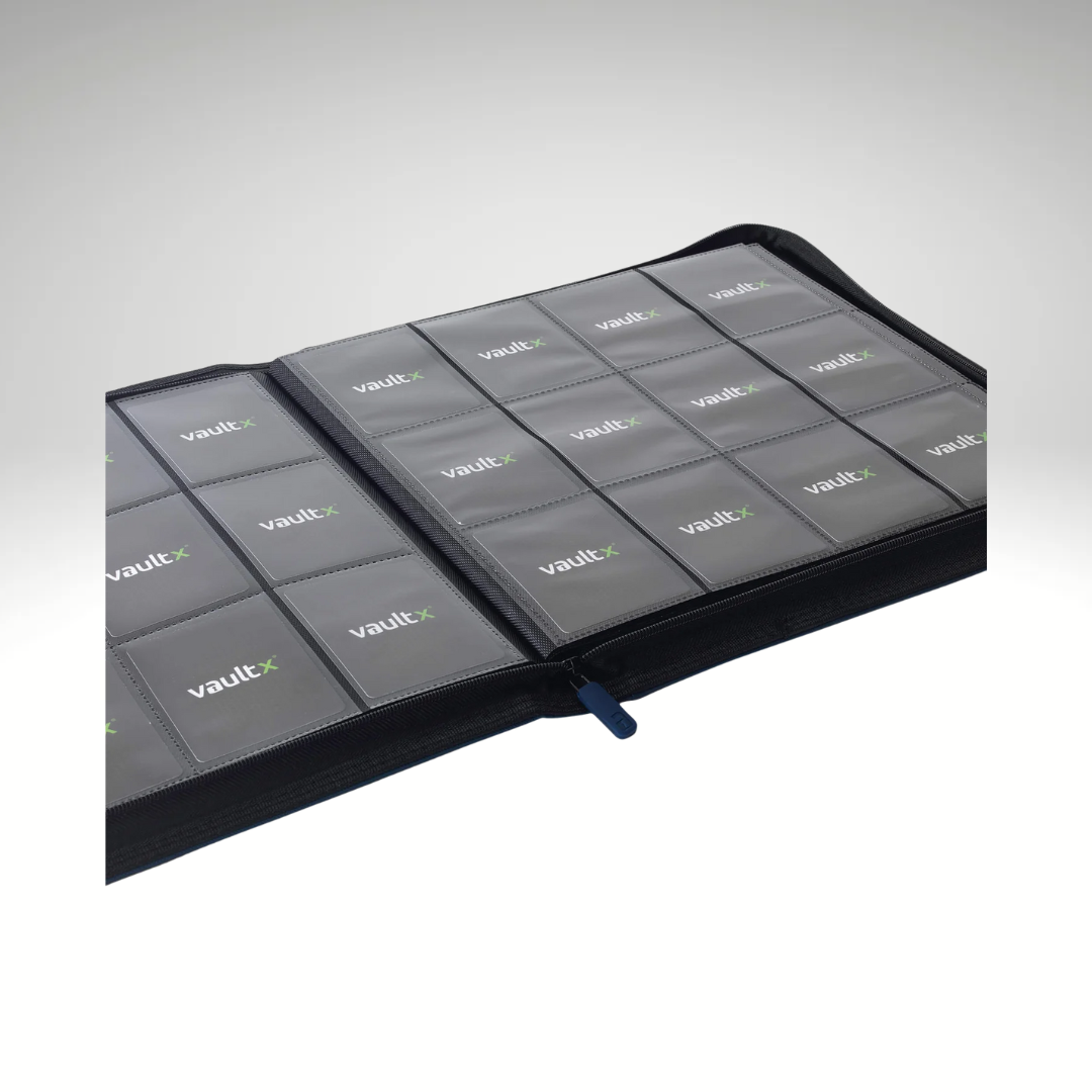 VaultX 12-Pocket Exo-Tec Zip Binder - Royal Blue