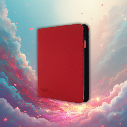 VaultX 12-Pocket Zip Binder - Fire Red