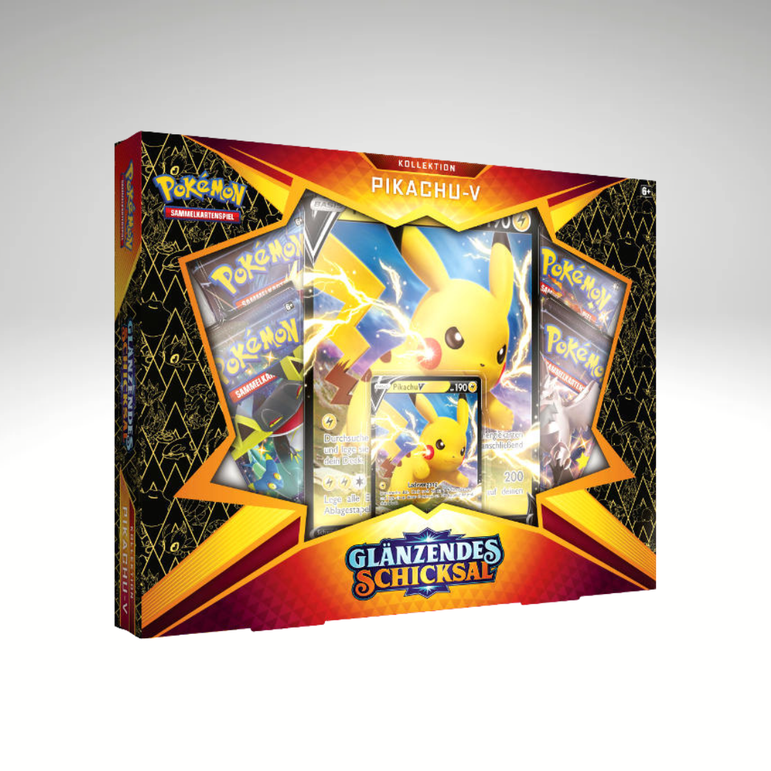 Glänzendes Schicksal Pikachu V Kollektion - DE (Rip & Ship)