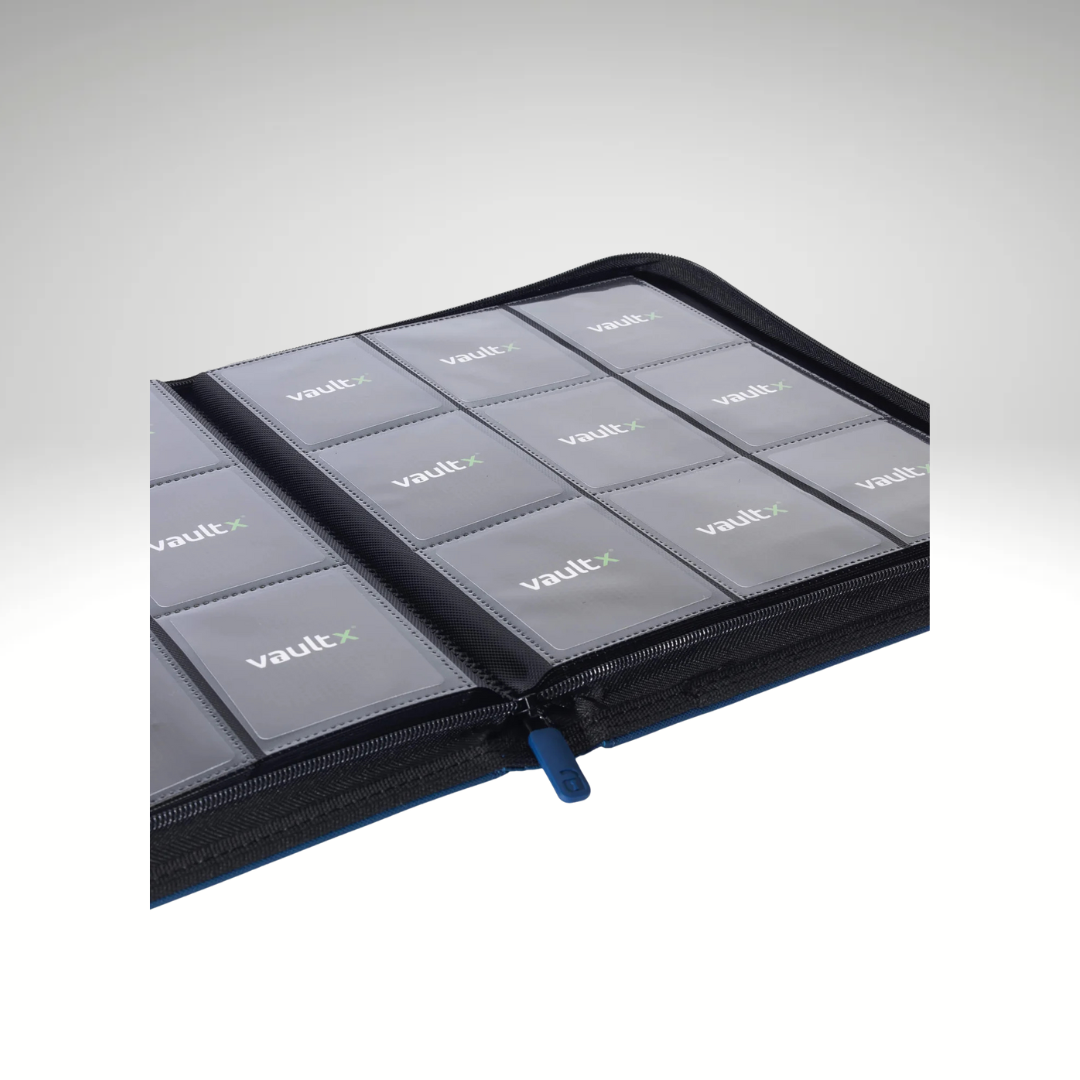 VaultX 9-Pocket Exo-Tec Zip Binder - Royal Blue