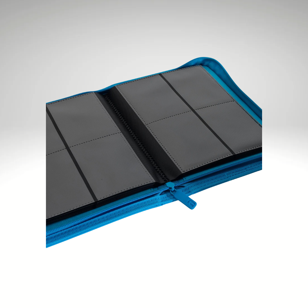 VaultX 4-Pocket Exo-Tec Zip Binder - Neon Blue
