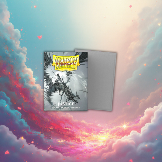 Dragon Shield Standard Size: 100 Matte Dual Sleeves - Justice