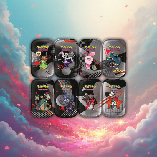 Schwarze Blitze & Weisse Flammen Mini Tin - Deutsch