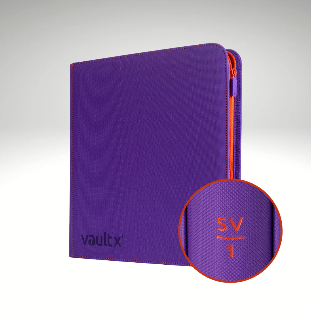 VaultX 12-Pocket Exo-Tec Zip Binder - SV1 (Karmesin & Purpur)