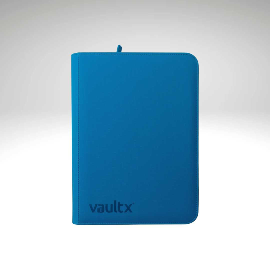 VaultX 4-Pocket Exo-Tec Zip Binder - Neon Blue