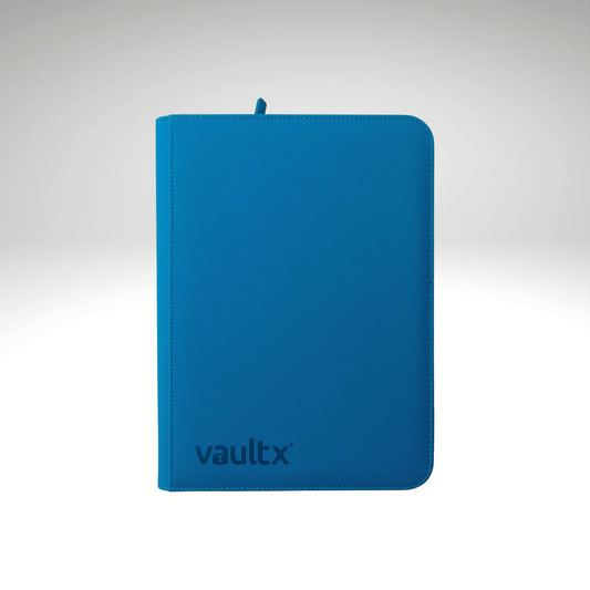 VaultX 4-Pocket Exo-Tec Zip Binder - Neon Blue