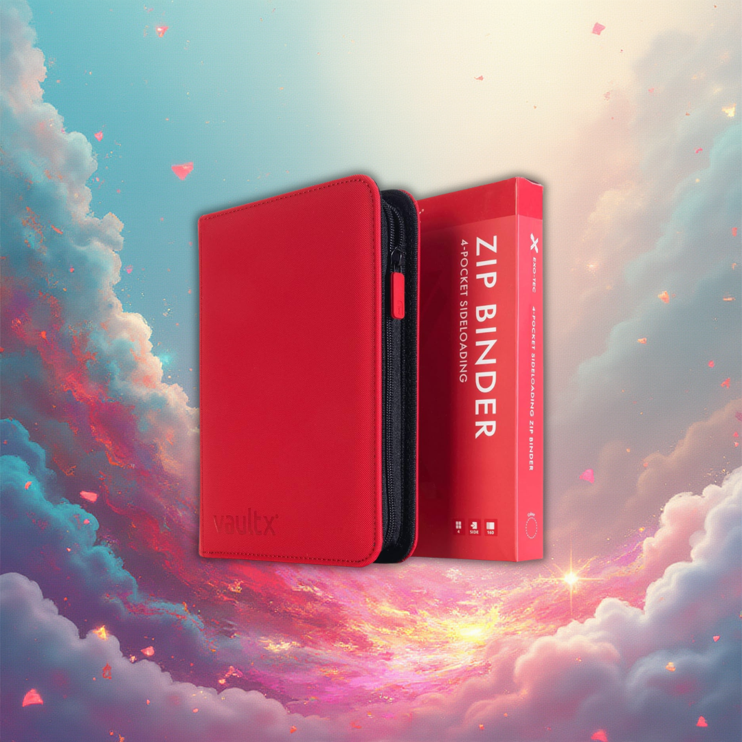 VaultX 4-Pocket Zip Binder - Fire Red