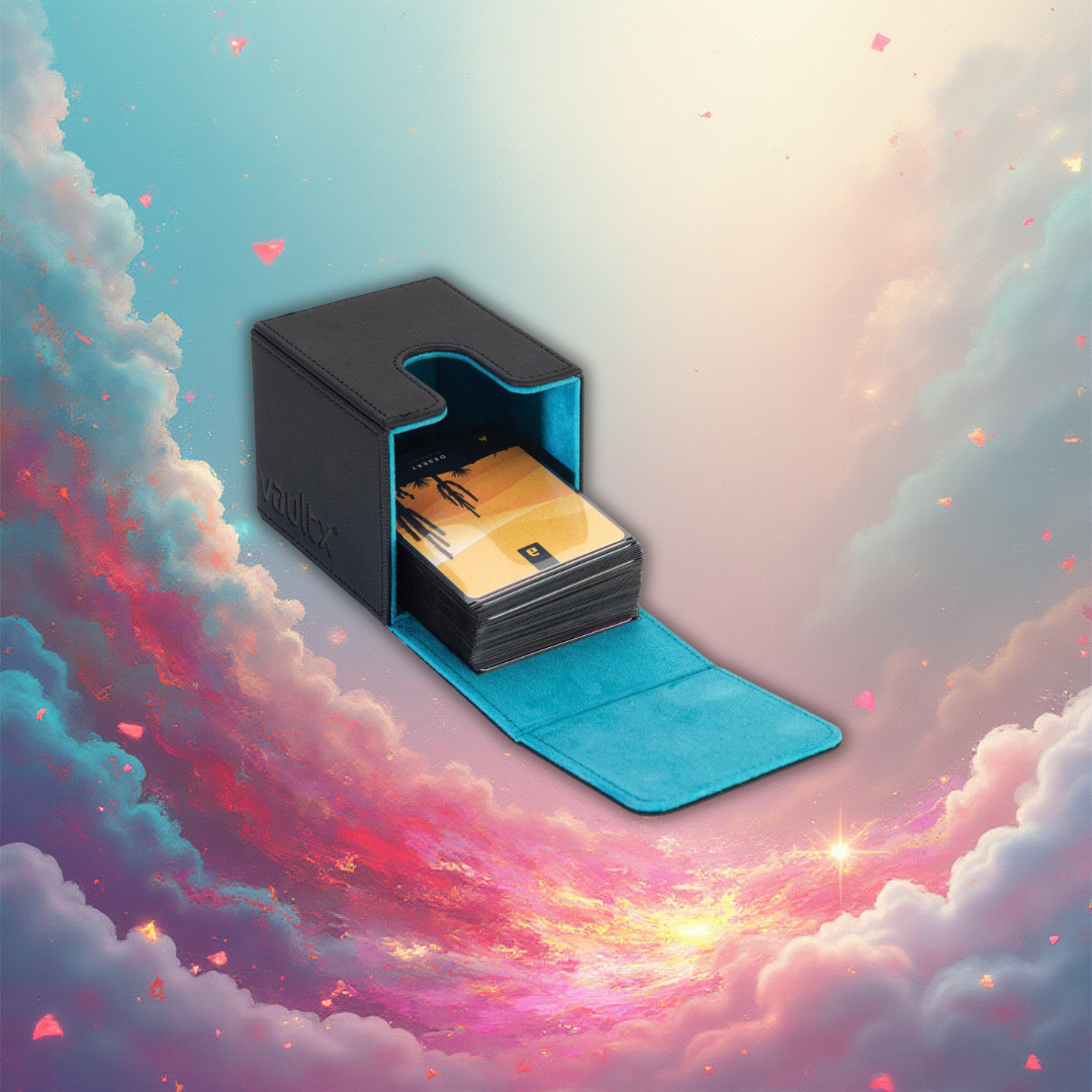 VaultX Toploading Deck Box 80+ - Black/Electric Blue