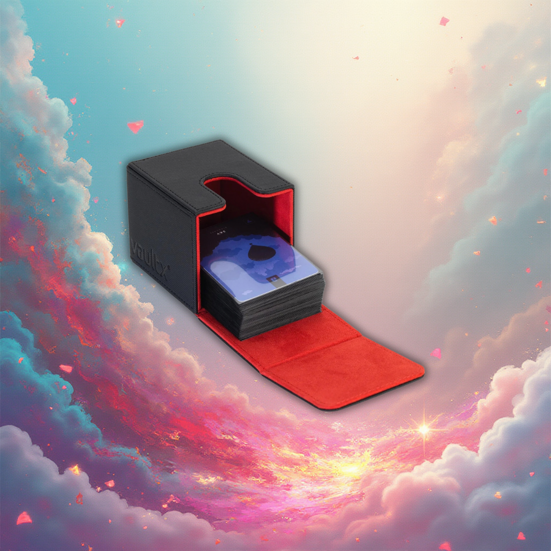 VaultX Toploading Deck Box 80+ - Black/Electric Red