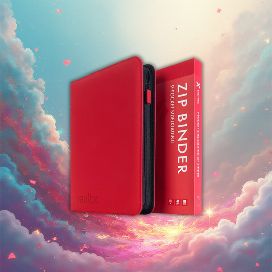 VaultX 9-Pocket Zip Binder - Fire Red