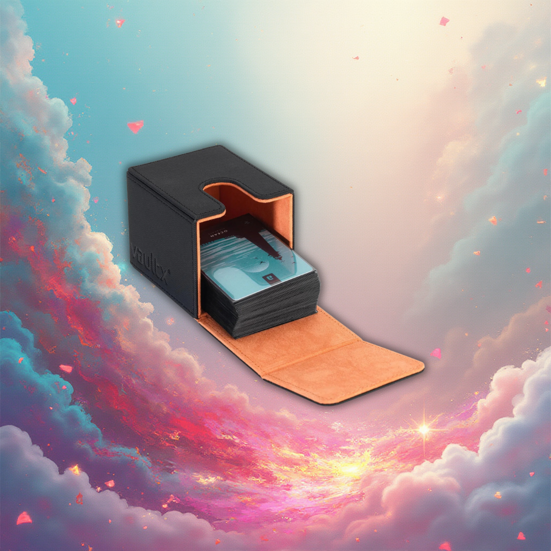 VaultX Toploading Deck Box 80+ - Black/Electric Orange