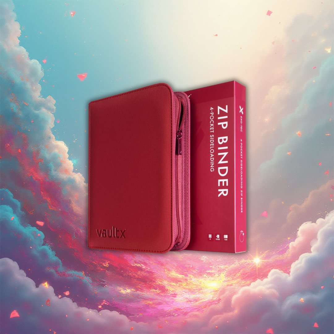 VaultX 4-Pocket Zip Binder - Metallic Red