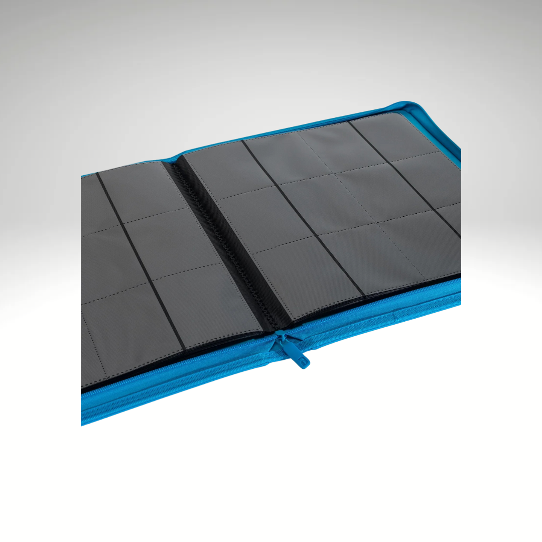 VaultX 12-Pocket Exo-Tec Zip Binder - Neon Blue
