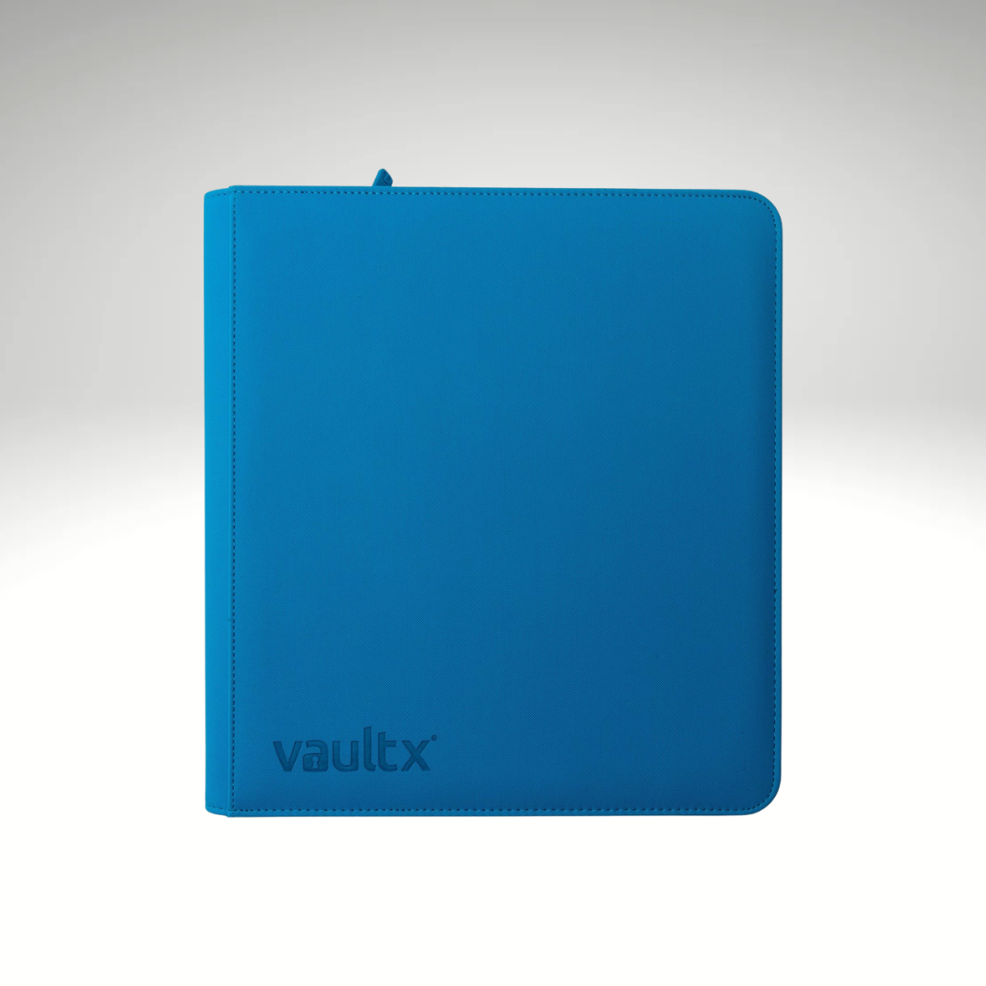 VaultX 12-Pocket Exo-Tec Zip Binder - Neon Blue